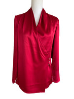 Load image into Gallery viewer, St. John Red Top with Rhinestone Detail, P
