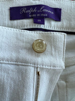 Load image into Gallery viewer, Ralph Lauren Purple Label Gold Stripe White Jeans, 29
