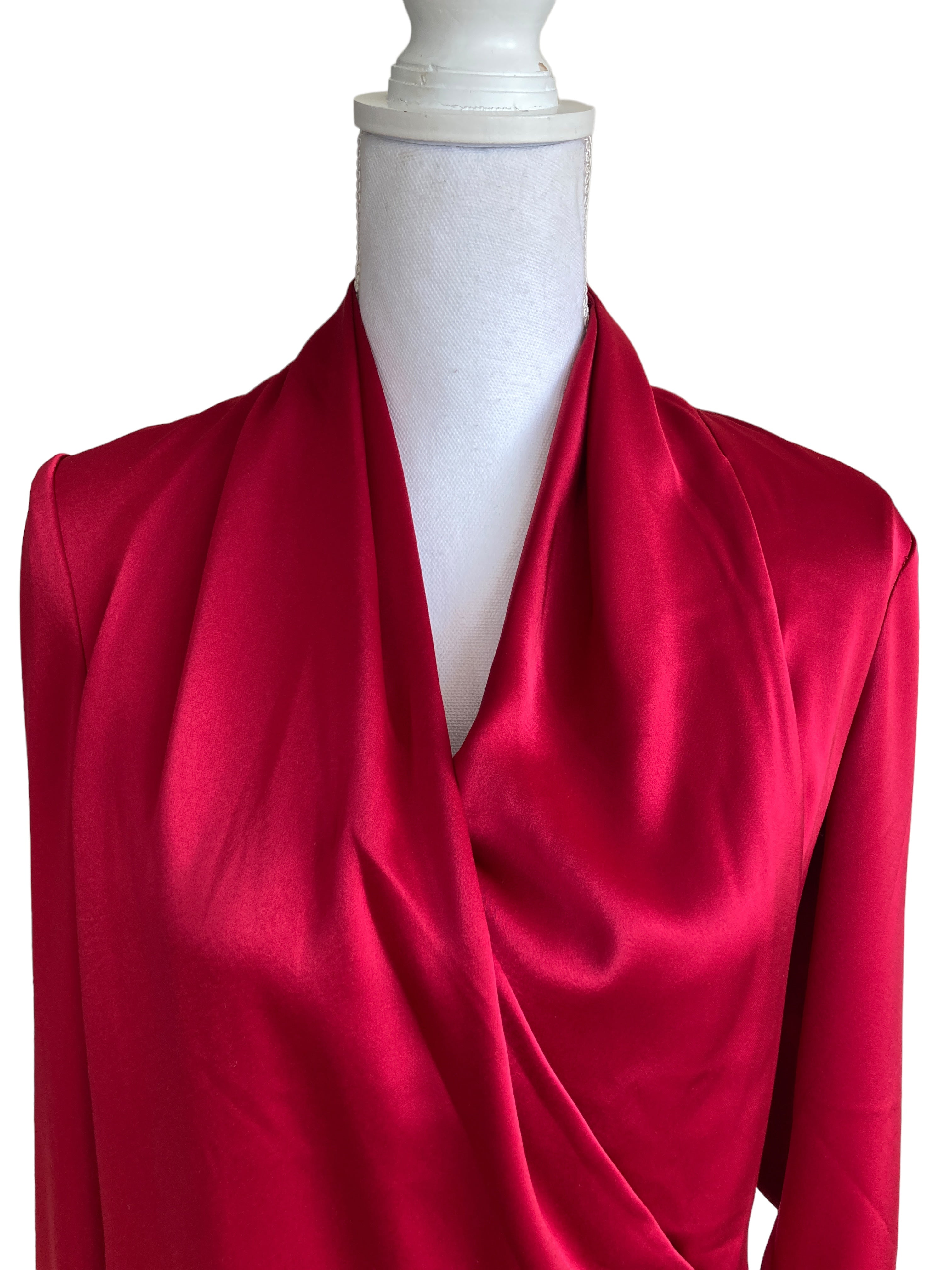 St. John Red Top with Rhinestone Detail, P