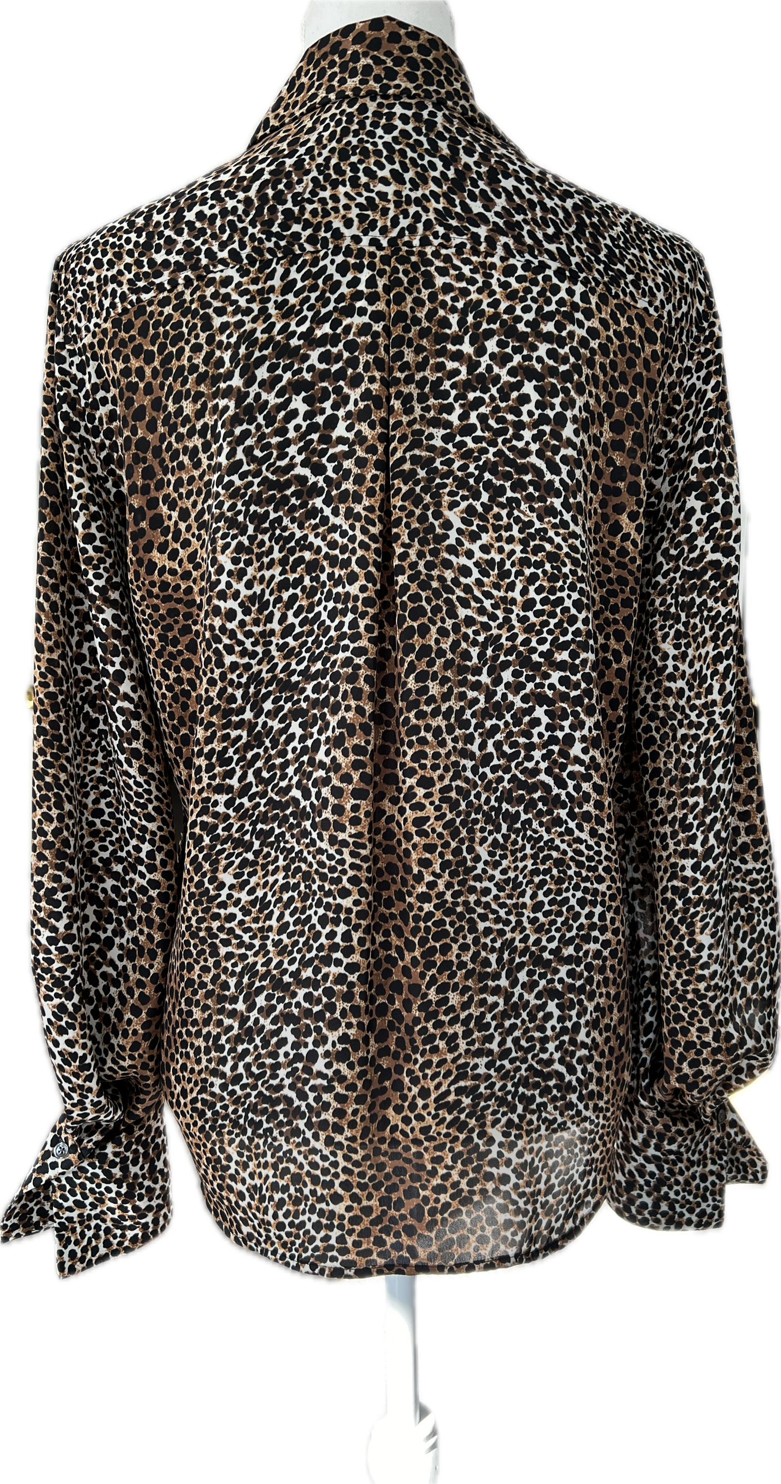 Equipment Animal Print Silk Shirt, XS