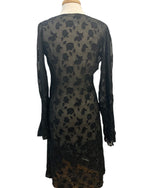 Load image into Gallery viewer, Diane Von Furstenberg Sheer Black Dress, 8
