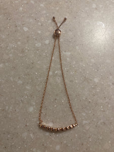 Kate Spade Rose Gold Full Circle Rhinestone Slider Bolo Bracelet