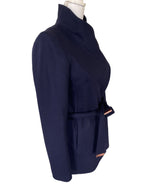 Load image into Gallery viewer, Ted Baker Navy Short Wrap Coat, S
