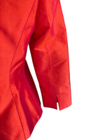 Load image into Gallery viewer, Nina McLemore Red Silk Ruffle Jacket, 0
