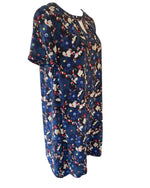 Load image into Gallery viewer, Comptoir Des Cotonniers Navy Print Cap Sleeve Dress, M
