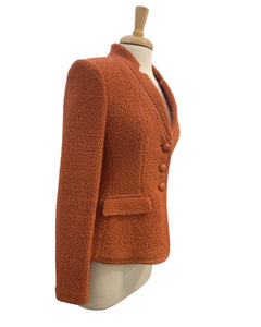 Armani Collezioni Burnt Orange Wool Blend Blazer, 8