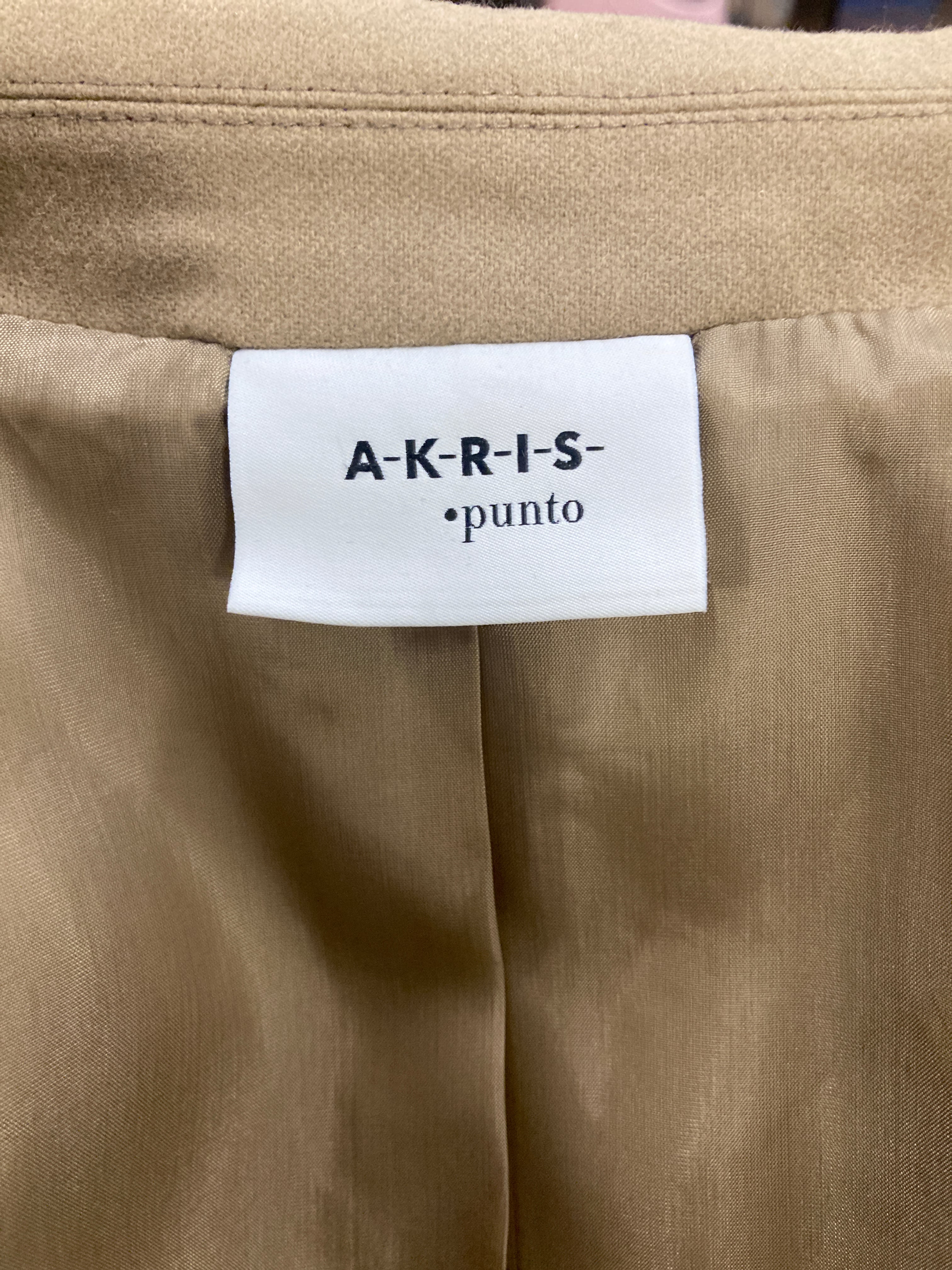 Akris Punto Camel Wool Blazer, 8