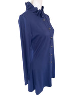 Load image into Gallery viewer, Sara Campbell Navy Knit Button Up Dress, S
