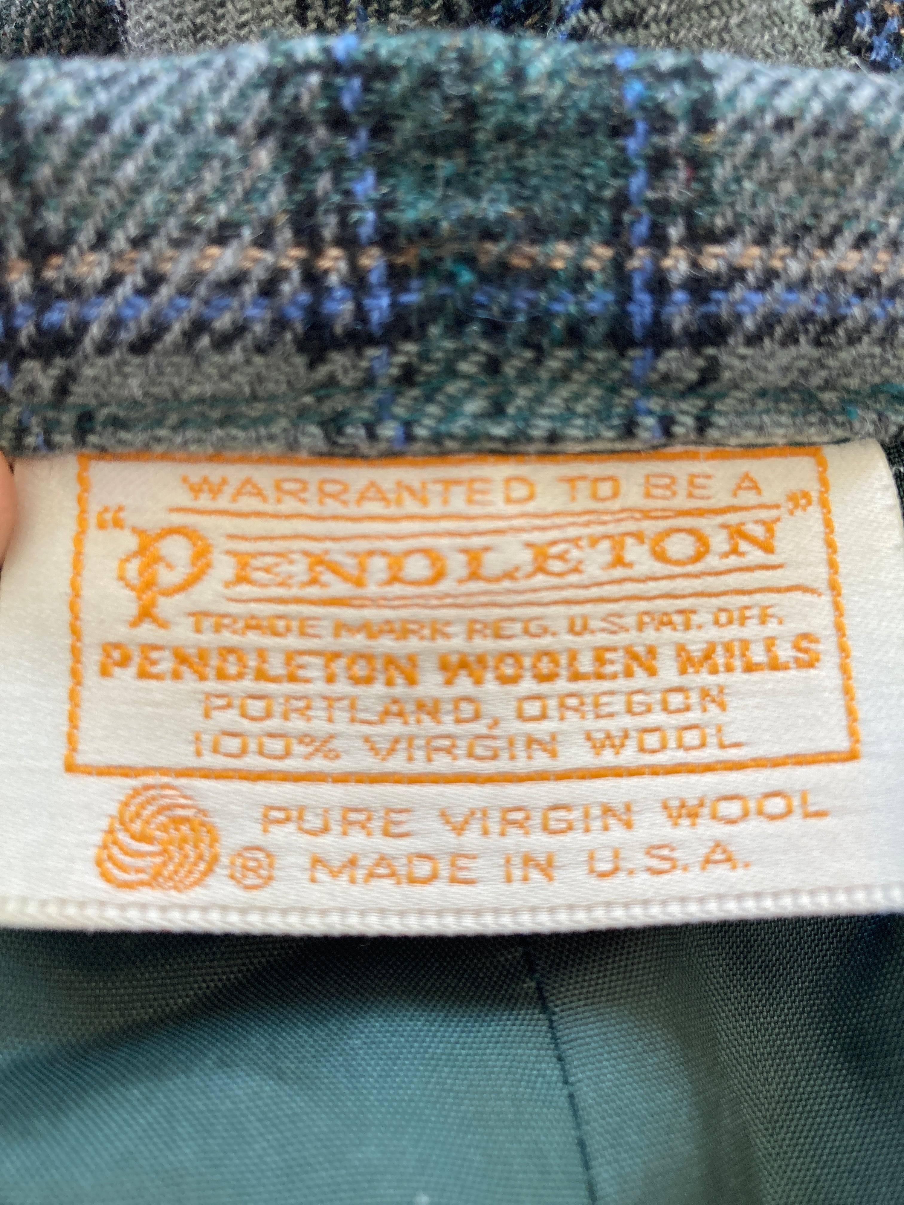 Pendleton Plaid Wool Lined Pants, S