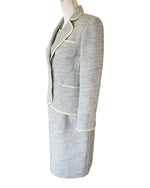 Load image into Gallery viewer, Hobbs London Light Blue Cotton Tweed Dress and Suit Jacket, 8
