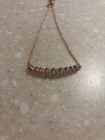 Load image into Gallery viewer, Kate Spade Rose Gold Full Circle Rhinestone Slider Bolo Bracelet
