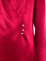 Load image into Gallery viewer, St. John Red Top with Rhinestone Detail, P
