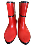 Load image into Gallery viewer, Kate Spade Parsipanny Red Rubber Boots with Buttons, 7
