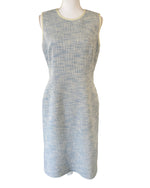Load image into Gallery viewer, Hobbs London Light Blue Cotton Tweed Dress and Suit Jacket, 8
