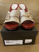 Load image into Gallery viewer, Gucci Sand Suede Horsebit Antigua Heels, 7
