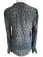 Load image into Gallery viewer, Joie Green/Grey/Black Cheetah Print Top, XS
