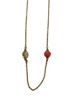 Load image into Gallery viewer, Kate Spade Coral, Rhinestone and Glass Necklace
