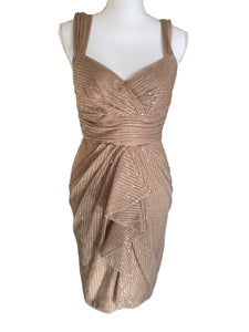 David Meister Gold Sequin Cocktail Dress, 2