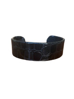 Load image into Gallery viewer, Plato Alligator Glazed Black Bracelet Cuff
