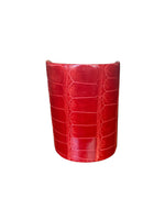Load image into Gallery viewer, Plato Alligator Glazed Red Bracelet Cuff
