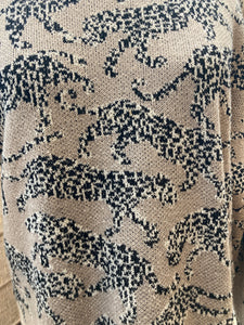 Vintage Marie St. John Taupe and Black Cheetah Sweater, M