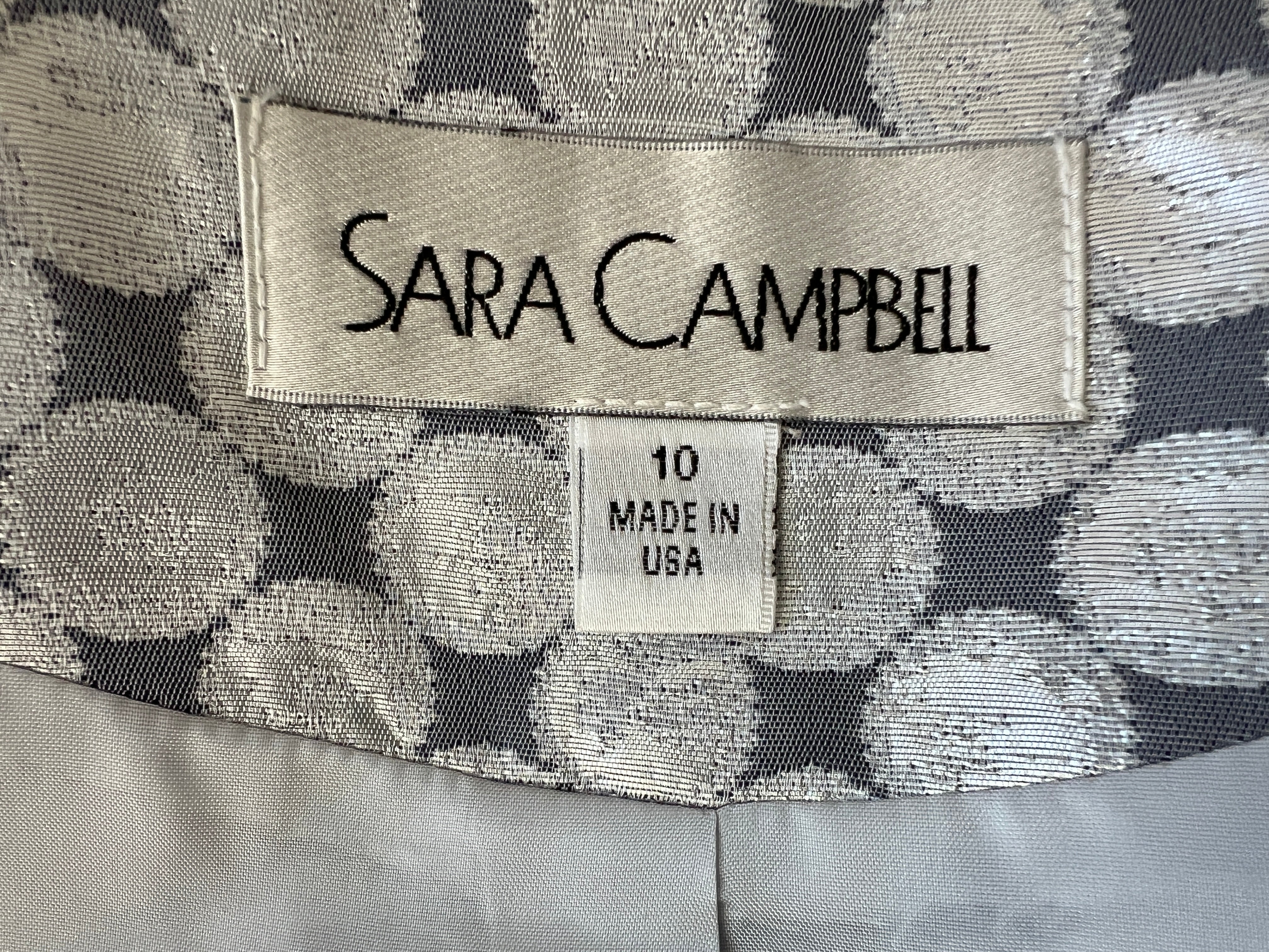 Sara Campbell Light Grey Coat with Jewel Detail, 10
