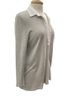 Load image into Gallery viewer, Amina Rubinacci Grey Linen Blend Tunic Top,
