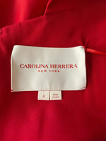 Load image into Gallery viewer, Carolina Herrera Caro Red Silk Keyhole Cap Sleeve Dress, 4
