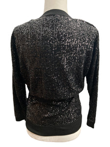 St. John Black Sequin Tank and Bolero Sweater, P