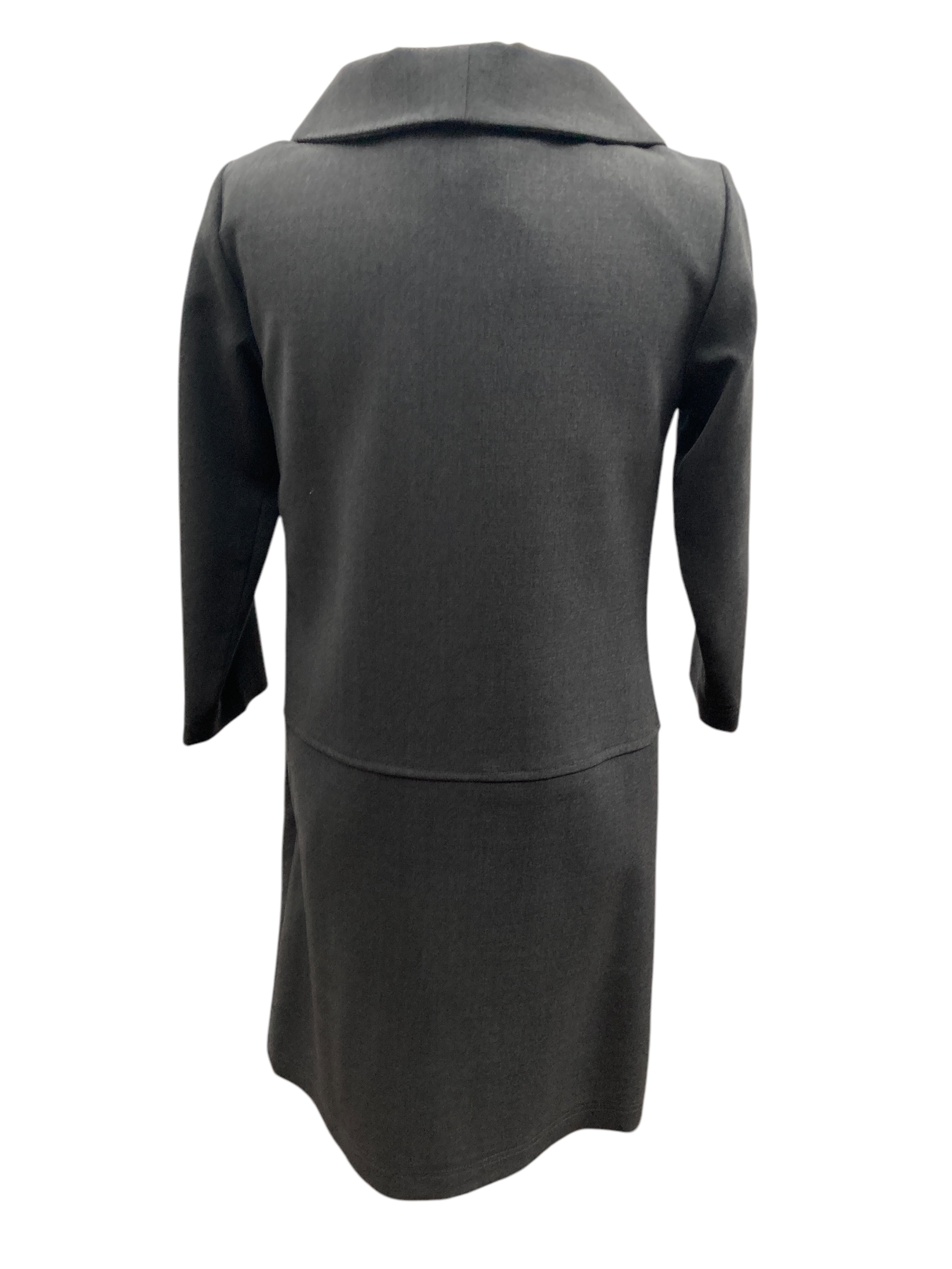 Worth Grey Dress with Circle Collar and Pockets, 4