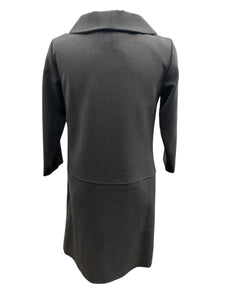 Worth Grey Dress with Circle Collar and Pockets, 4