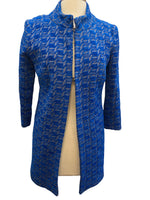 Load image into Gallery viewer, Sara Campbell Royal Blue Print Coat, 6
