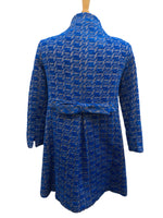 Load image into Gallery viewer, Sara Campbell Royal Blue Print Coat, 6
