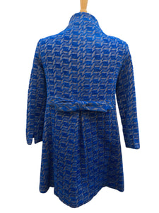 Sara Campbell Royal Blue Print Coat, 6