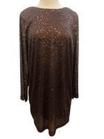 Load image into Gallery viewer, Part Two Brown &quot;Darlene&quot; Sequin Dress, L
