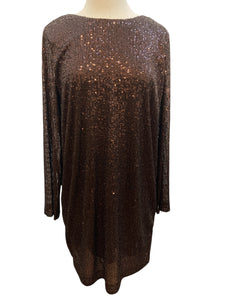 Part Two Brown "Darlene" Sequin Dress, L