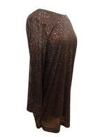 Load image into Gallery viewer, Part Two Brown &quot;Darlene&quot; Sequin Dress, L
