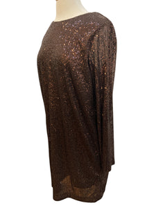 Part Two Brown "Darlene" Sequin Dress, L