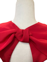 Load image into Gallery viewer, Carolina Herrera Caro Red Silk Keyhole Cap Sleeve Dress, 4
