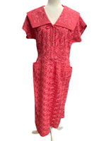 Load image into Gallery viewer, Vintage Pink Rayon Deadstock Embroidered Dress, M/L
