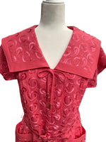 Load image into Gallery viewer, Vintage Pink Rayon Deadstock Embroidered Dress, M/L
