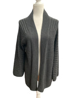 Load image into Gallery viewer, Worth Charcoal Wool Open Cardigan, P
