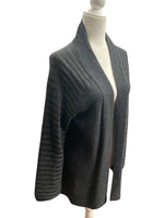 Load image into Gallery viewer, Worth Charcoal Wool Open Cardigan, P
