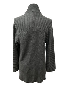 Worth Charcoal Wool Open Cardigan, P