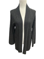 Load image into Gallery viewer, Worth Charcoal Wool Open Cardigan, P
