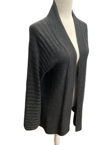 Worth Charcoal Wool Open Cardigan, P