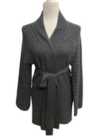 Load image into Gallery viewer, Worth Charcoal Wool Open Cardigan, P
