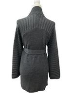 Load image into Gallery viewer, Worth Charcoal Wool Open Cardigan, P
