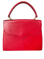 Load image into Gallery viewer, Plato Custom French Calf Leather Red Purse with Crossbody Strap
