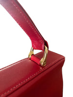 Load image into Gallery viewer, Plato Custom French Calf Leather Red Purse with Crossbody Strap
